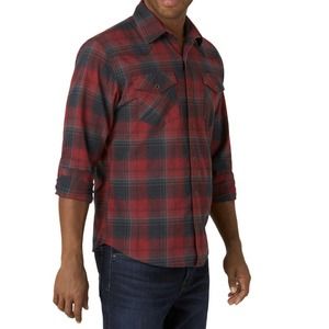 Wrangler Premium Slim Fit Western Plaid Shirt